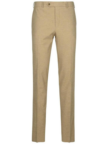 Pt01 Beige Cotton Blend Trousers - PT01 - BALAAN 1