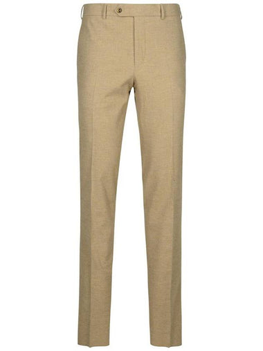 Pt01 Beige Cotton Blend Trousers - PT01 - BALAAN 1