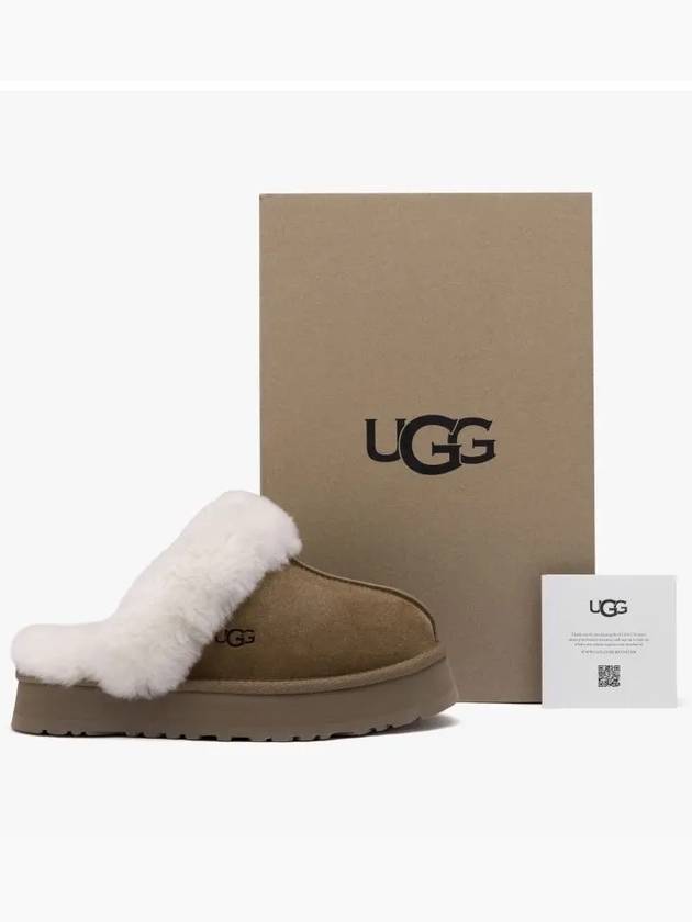 Women's Diskett Fleece Platform Slippers Brown - UGG - BALAAN 4