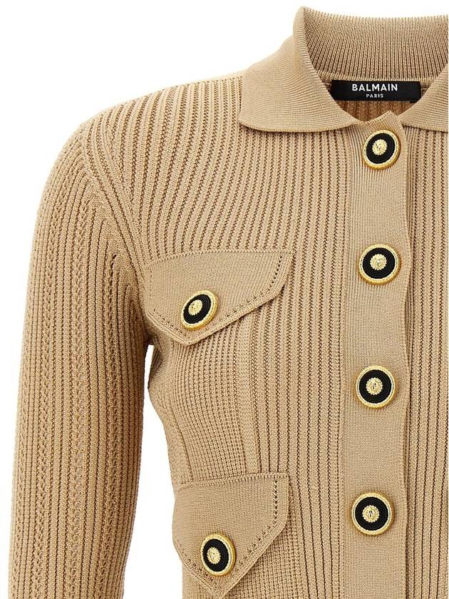 Balmain Ribbed Cardigan - BALMAIN - BALAAN 3