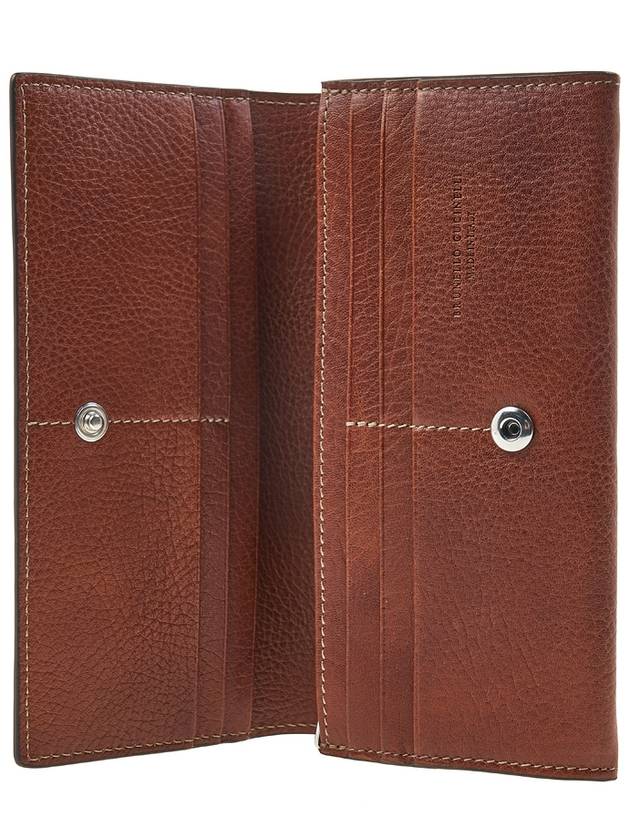 Leather Logo Long Wallet Brown - BRUNELLO CUCINELLI - BALAAN 11