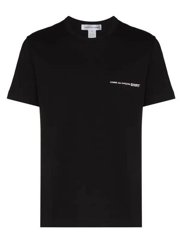 basic logo print crew neck short sleeve t-shirt black - COMME DES GARCONS - BALAAN 1