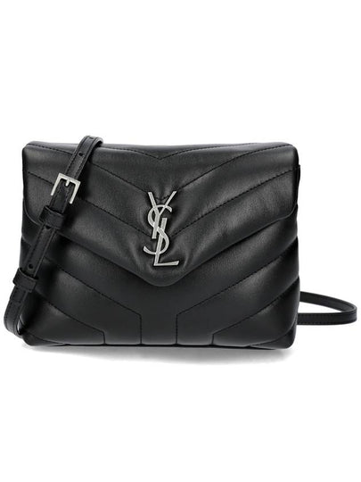 Toy Loulou Strap Shoulder Bag In Quilted Leather Black - SAINT LAURENT - BALAAN 2