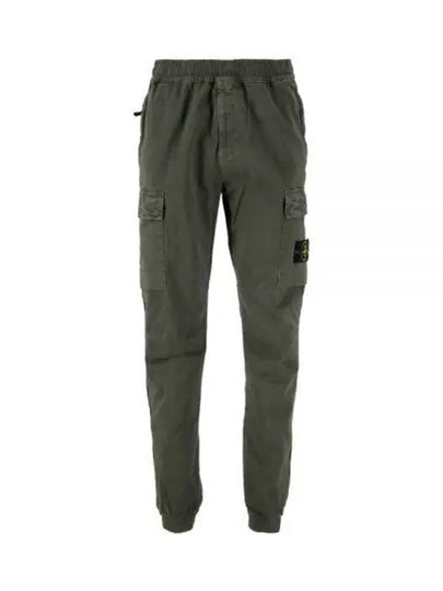 Stretch Cotton Cargo Straight Pants Green - STONE ISLAND - BALAAN 2