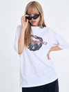 Salon de Key Unisex Geo Sphere X Large Fit Short Sleeve T-Shirt White SDKIISD240514HT005 - SALONDEKII SDLABEL - BALAAN 5