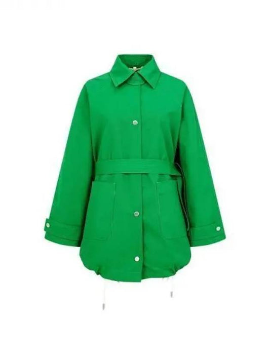 Women s String Hem Raglan Coat Green 271401 - EMPORIO ARMANI - BALAAN 1