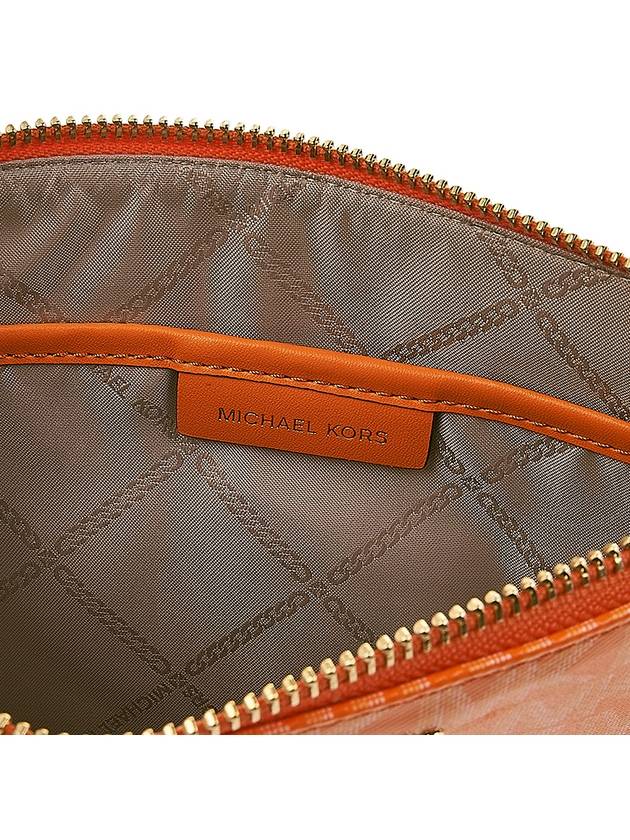 Jet Set Monogram Leather Clutch Bag Orange - MICHAEL KORS - BALAAN 10