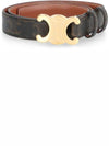 Monogram Triomphe Buckle Medium Leather Belt Tan - CELINE - BALAAN 3