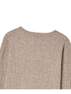 V neck cable knit pullover Melange beige - THE GREEN LAB - BALAAN 4