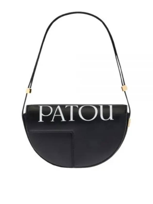 Le Petit Logo Leather Shoulder Bag White Black - PATOU - BALAAN 2