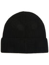 Logo Metropolis Wool Beanie Black - CP COMPANY - BALAAN 3