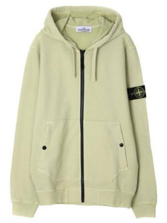 Brushed cotton fleece hooded zip-up regular fit - STONE ISLAND - BALAAN 1