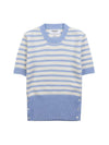 striped jersey stitch short sleeve knit FKA413A Y8007 475 - THOM BROWNE - BALAAN 2