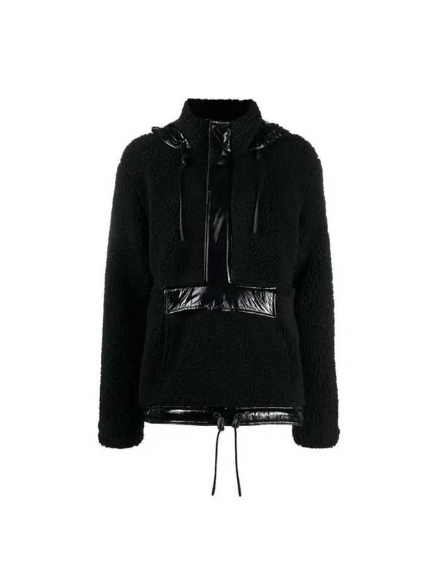 Fleece Shearling Anorak Hoodie Black - MOOSE KNUCKLES - BALAAN 1