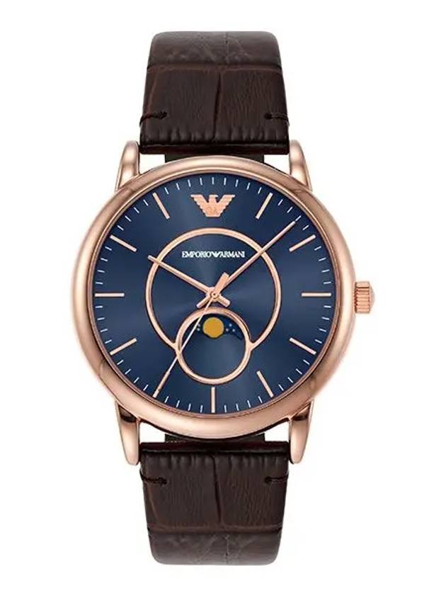 Armani AR11566 Moon Phase Men's Leather Watch - EMPORIO ARMANI - BALAAN 5