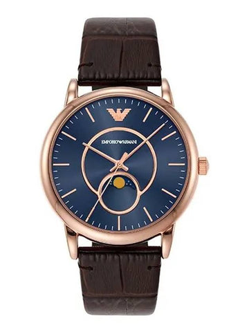 Armani AR11566 Moon Phase Men's Leather Watch - EMPORIO ARMANI - BALAAN 1