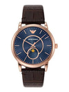 Armani AR11566 Moon Phase Men's Leather Watch - EMPORIO ARMANI - BALAAN 3
