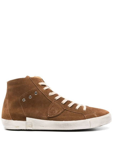 Philippe Model Prsx High-Top Sneakers In Suede Leather - PHILIPPE MODEL - BALAAN 1