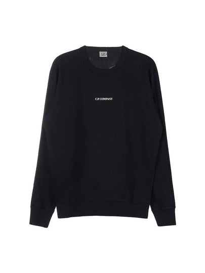 Men's Logo Light Fleece Sweatshirt Black - CP COMPANY - BALAAN 2