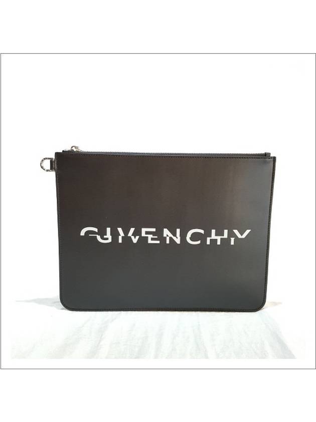 Split Logo Clutch Bag Black - GIVENCHY - BALAAN 2