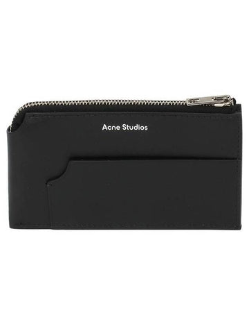 Logo Zipper Card Wallet Black - ACNE STUDIOS - BALAAN 1