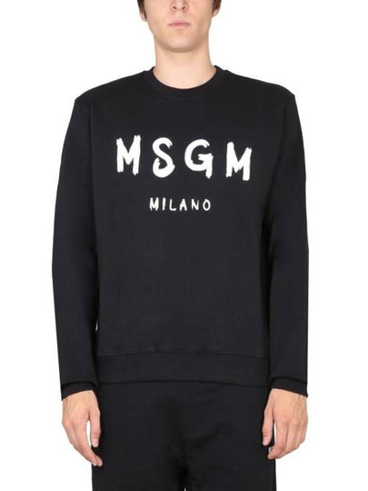 Milano Logo Print Sweatshirt Black - MSGM - BALAAN 2