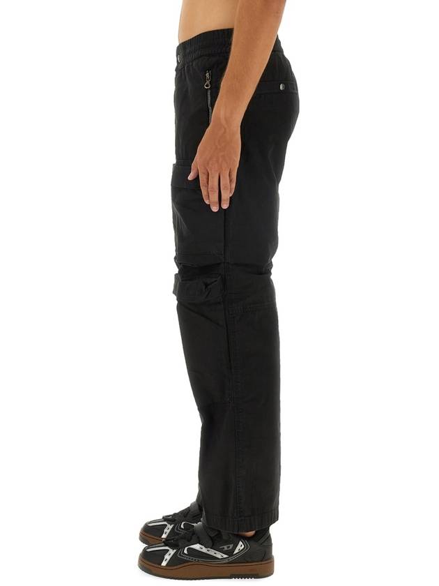 P Danzel Twill Cargo Straight Pants Black - DIESEL - BALAAN 5