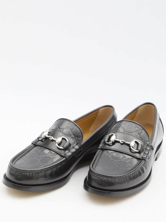 Men's GG Horsebit Leather Loafers Black - GUCCI - BALAAN 6