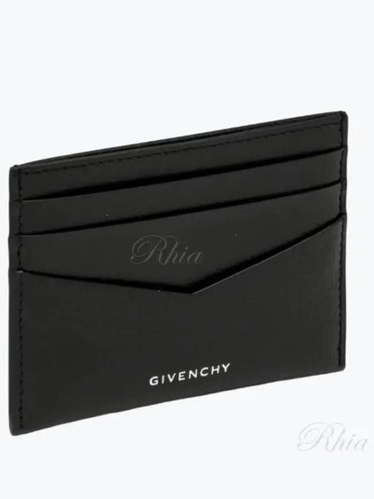 Leather Logo Card Wallet Black - GIVENCHY - BALAAN 2