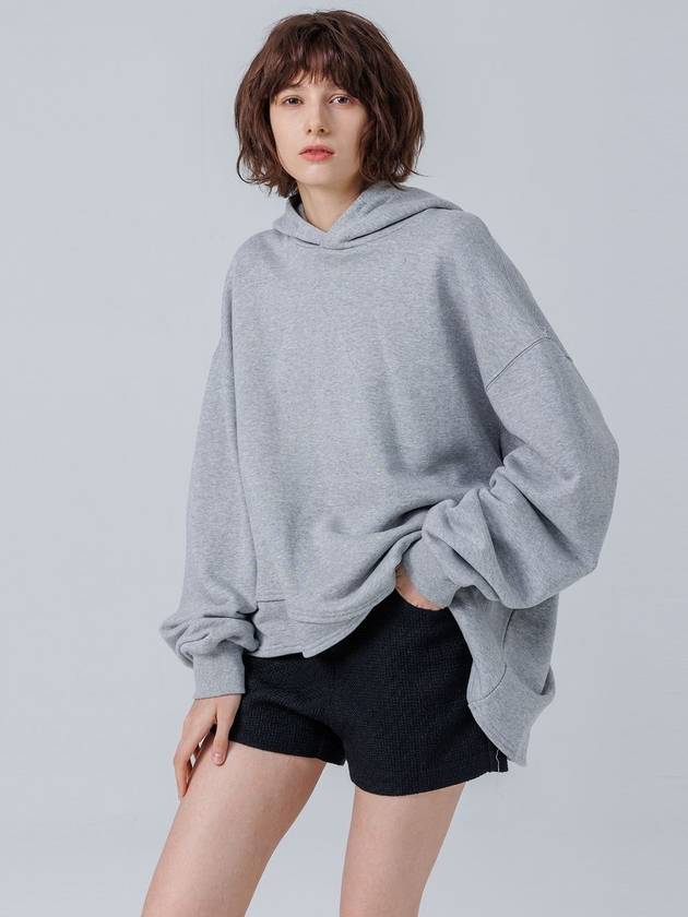 UNBALANCE HEM HOOD TSHIRTGREY - PAGE STUDIO - BALAAN 4