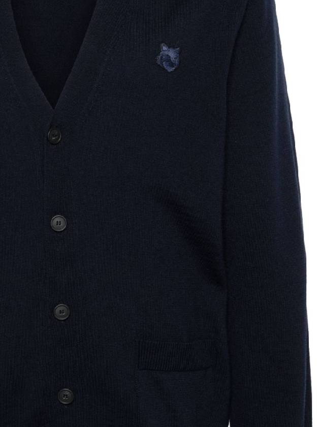 Bold Fox Head Patch Regular Cardigan Navy - MAISON KITSUNE - BALAAN 4