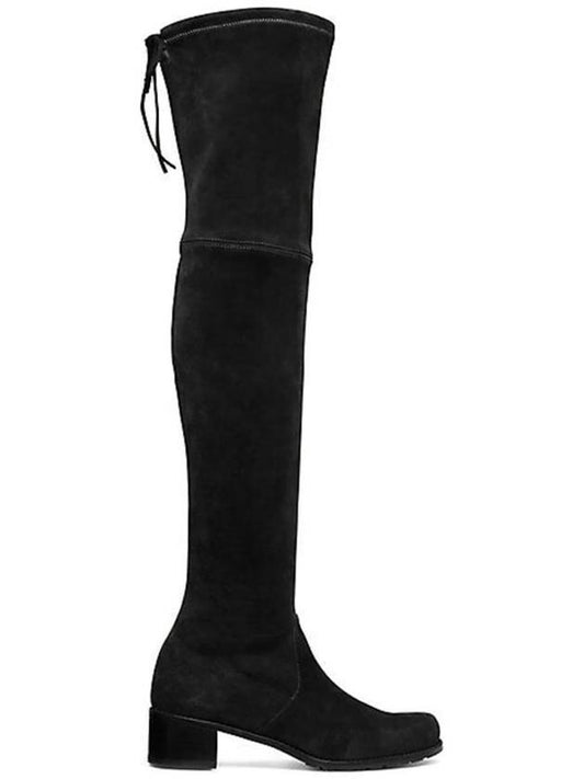 Women's Rowland Suede Long Boots Black - STUART WEITZMAN - BALAAN 1