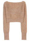 Le Alzou Cropped Mohair Cardigan Light Brown - JACQUEMUS - BALAAN 3