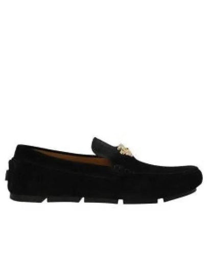 Medusa Classic Suede Driving Shoes Black - VERSACE - BALAAN 2