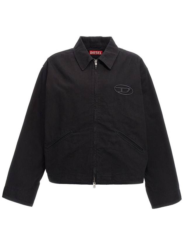 J Taylor Bleach Logo Denim Jacket Black - DIESEL - BALAAN 2