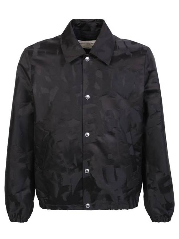 Logo Detailed Buttoned Jacket Black - ALEXANDER MCQUEEN - BALAAN 2