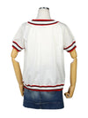 8082000 8390X 035 White Red Trim T Shirt - MONCLER - BALAAN 3