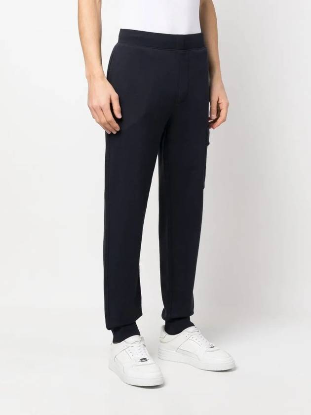 Men's Diagonal Raised Fleece Track Pants Navy - CP COMPANY - BALAAN 3