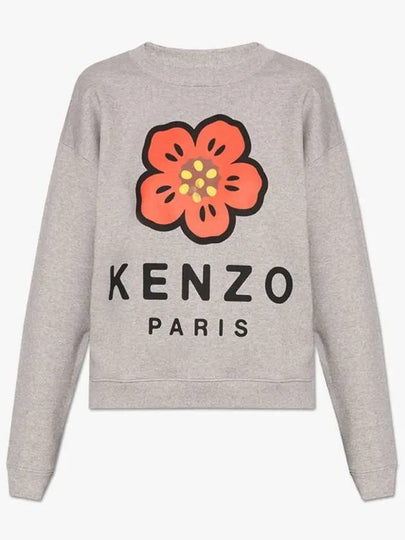 Women's Boke Flower Print Logo Sweatshirt Grey - KENZO - BALAAN 2