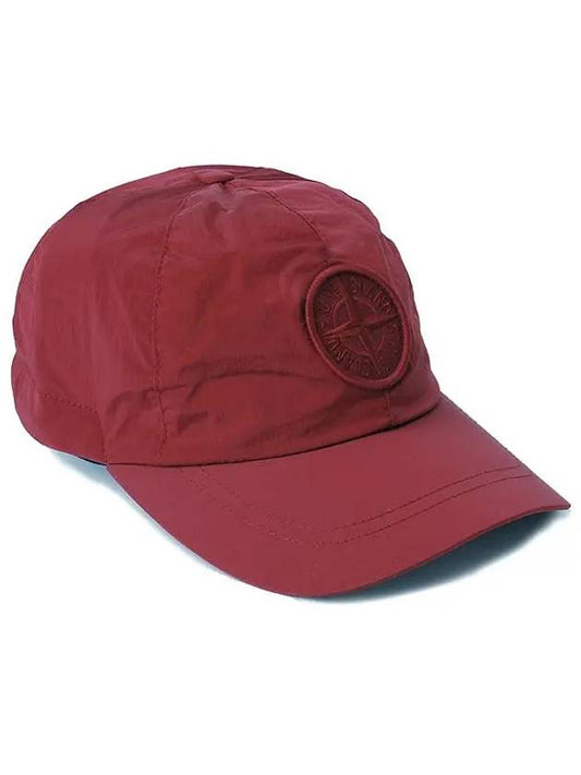 Logo Patch Ball Cap Red - STONE ISLAND - BALAAN 2