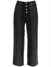 Women's Cropped Cotton Jeans Black - MAISON MARGIELA - BALAAN 1