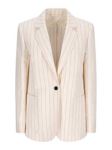 SINGLE-BREASTED PINSTRIPED BLAZER - MAX MARA - BALAAN 1