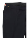 Low Rise Side Tab Wool Slacks Navy - THOM BROWNE - BALAAN 4