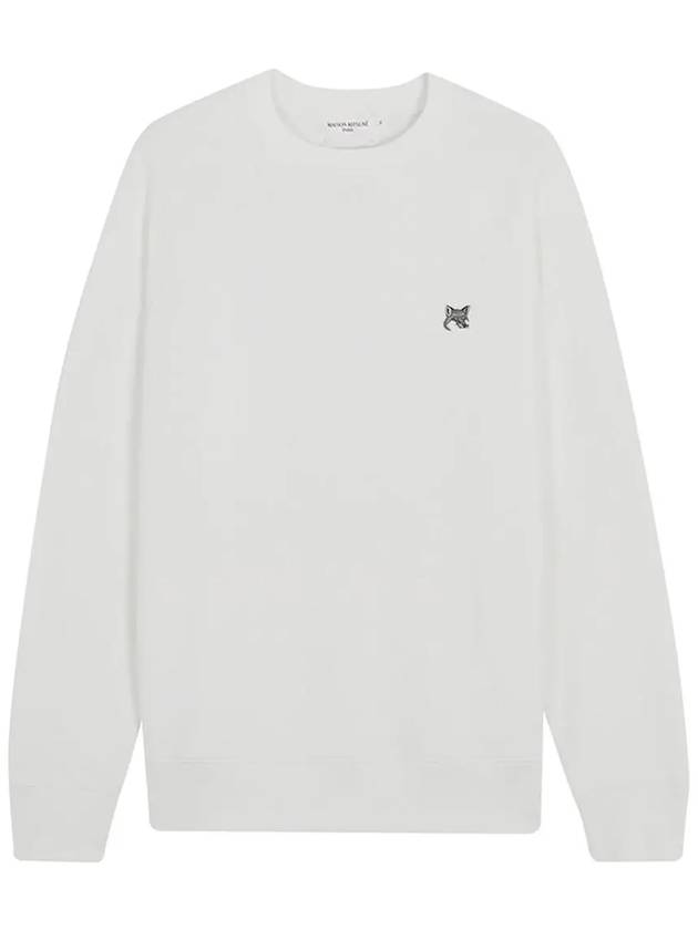 Grey Fox Head Patch Classic Sweatshirt White - MAISON KITSUNE - BALAAN 3