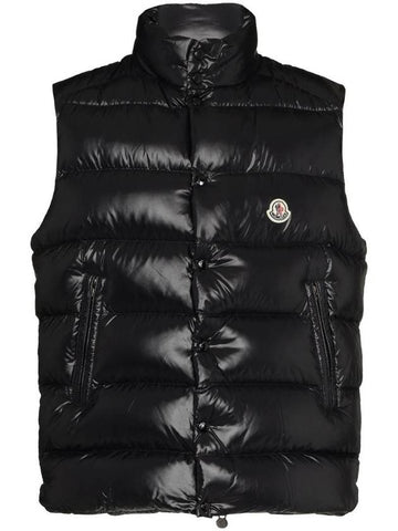 Logo Patch Padded Vest Black - MONCLER - BALAAN 1