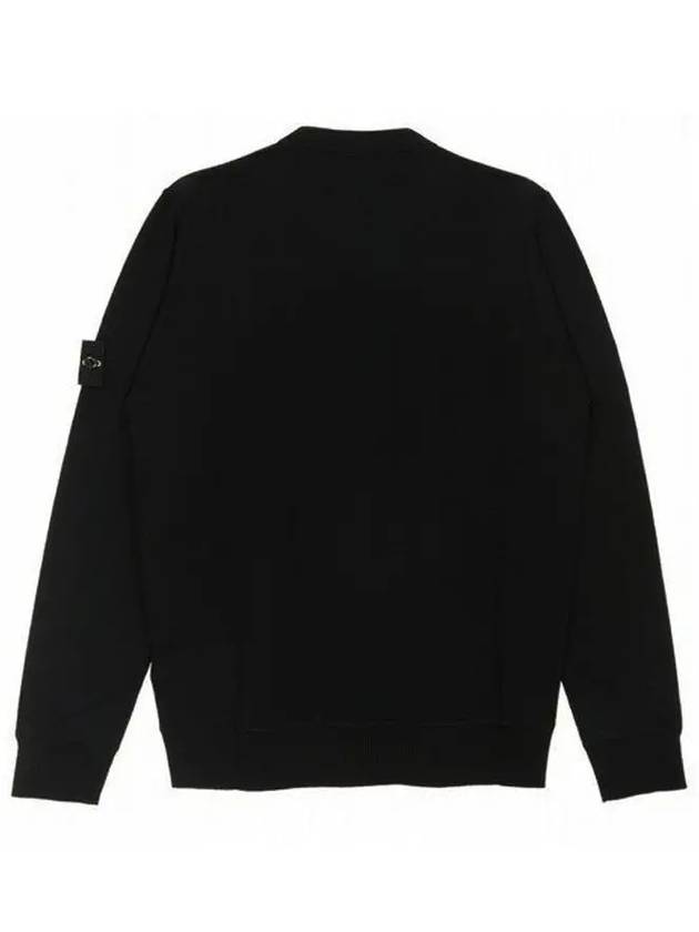 Light Wool Crewneck Knit Top Black - STONE ISLAND - BALAAN 4