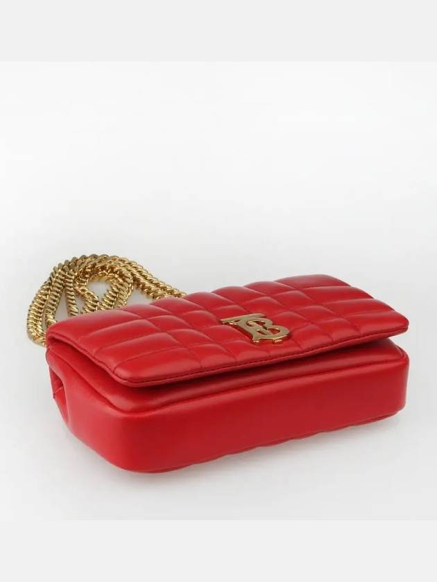 Lola Monogram Quilted Leather Mini Shoulder Bag Red - BURBERRY - BALAAN 4