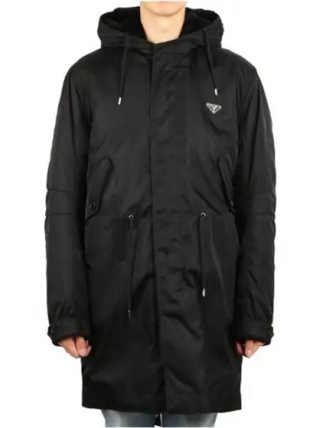 Triangle Logo Patch Re-Nylon Parka Black - PRADA - BALAAN 2