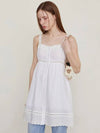 Lace slip mini dress white - LESEIZIEME - BALAAN 3