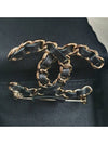 CC Logo Chain Metal Brooch Black - CHANEL - BALAAN 6